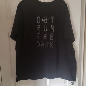 Nike 3XL Athletic cut "Out Run The Dark" Tshirt